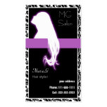Businesscards y cita púrpuras del salón tarjetas de negocio
