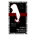 Businesscards y cita rojos del salón tarjetas de negocio