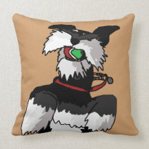 ¡Búsqueda de la almohada de tiro del Schnauzer!