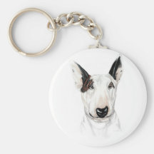 Busto de bull terrier llaveros personalizados