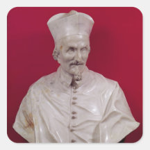 Busto de Francisco cardinal Barberini Calcomanías Cuadradases