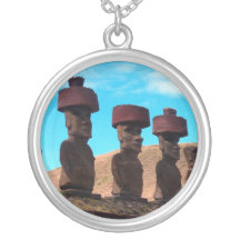 BUSTOS PARLANTES DE LA ISLA DE PASCUA PENDIENTES PERSONALIZADOS