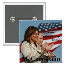 button7, reforma, prosperidad, paz, McCain-Palin Pin