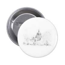 Buttons Zeichnung Hannover Rathaus Landschaft