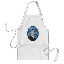 bw azul de presidente obama delantal