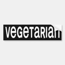 BW_vegetarian Pegatina De Parachoque