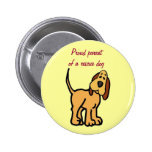 BZ parentof orgulloso un botón del perro del resca Pins