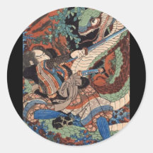C. de pintura japonesa 1800's etiqueta
