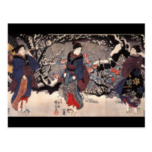 C. de pintura japonesa 1800's tarjeta postal