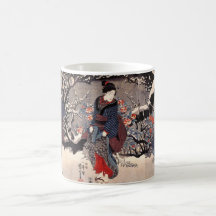 C. de pintura japonesa 1800's tazas de café