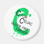 C está para el gluten celiaco libre para siempre imán de nevera