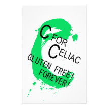 C está para el gluten celiaco libre para siempre papelería personalizada
