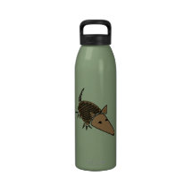 CA botella de agua divertida del armadillo