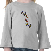 CA camisa del arte de la mariposa