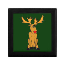 CA Rudolph lindo la caja de regalo del reno
