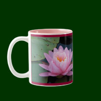CA taza rosada del lirio de agua tazas