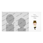 Caballero con el bigote y el sombrero superior tarjetas fotograficas personalizadas