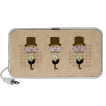 Caballero con el sombrero de copa y el bigote. Per iPhone Altavoces
