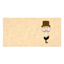 Caballero con el sombrero de copa y el bigote. Per Tarjetas Personales