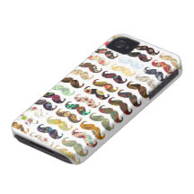 Caballero del bigote iPhone 4 Case-Mate carcasa