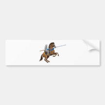 Caballero Jousting Etiqueta De Parachoque
