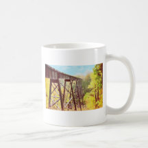 Caballete del tren taza de café