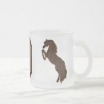 Caballo 2 de la Cuero-Mirada suave Taza De Café