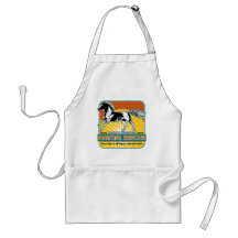 Caballo animal del rescate delantales