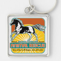 Caballo animal del rescate llavero
