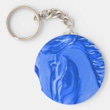 Caballo azul adaptable llaveros personalizados