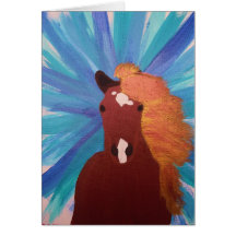 Caballo azul tarjetas