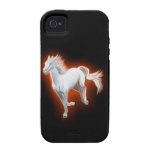 Caballo blanco que corre V2 iPhone 4 Fundas