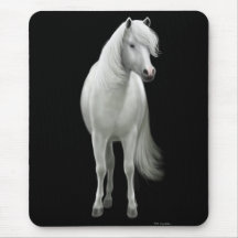 Caballo blanco salvaje Mousepad Tapetes De Ratones