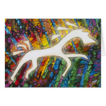 Caballo blanco tarjeta