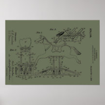 Caballo de 1910 patentes que ejercita el poster de