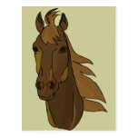 Caballo de Brown Postales