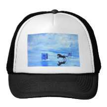caballo de guerra negro gorra