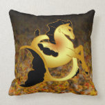Caballo de mar de oro almohada