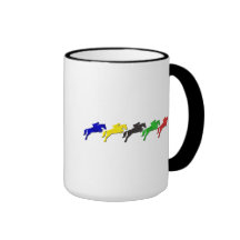 Caballo de salto ecuestre del dressage y de la dem taza de café