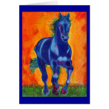 Caballo del azul de Brillian Tarjetas