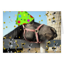 Caballo del juerguista felicitación