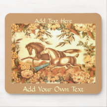 Caballo ecuestre Mousepad del vintage Tapetes De Ratón