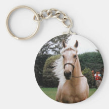 Caballo galopante: Melena rubia ventosa Llaveros Personalizados