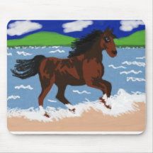 Caballo galopante tapetes de ratón