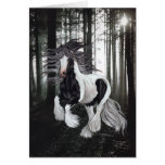 Caballo gitano en el bosque tarjeta