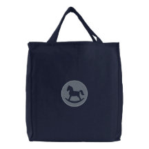 Caballo mecedora bolsas de mano bordadas