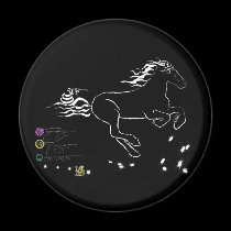 Caballo que galopa a la derecha (wb) [imán] imanes