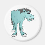 Caballo torpe azul imán para frigorifico