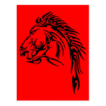 Caballo tribal tarjetas postales