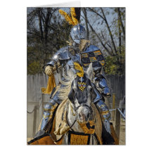 Caballo y caballero Jousting Tarjeta